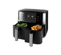 Braun TwinCook 3 TD3030IBK, Friggitrice ad Aria a Doppio Cassetto, Display Digitale a LED, Capacità Totale 8L, Cottura Separata, Temperatura 80-200°, Funzione Sync, 8 Programmi, 2850W, Nero