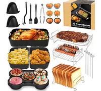 Friggitrice ad aria calda accessorio per Ninja Foodi Flexdrawer 10,4 L AF500EU, stampo in silicone per friggitrice ad aria calda, doppia zona, accessorio Ninja Airfryer