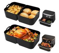 Friggitrice ad aria calda accessorio per Ninja Foodi Flexdrawer 10,4 l Airfryer AF500EU AF500EUCP, 1x10.4L & 2x5.2L Wiederverwendba Stampo in silicone Ninja AF500de Friggitrice ad aria calda inserto