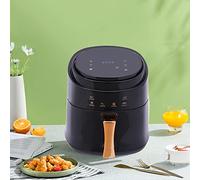 Friggitrice ad aria calda da 8 l, friggitrice con touch screen digitale a LED, mantiene al caldo, modalità temporizzazione preimpostata, olio non incluso, 1400 W, 60 a 200 °C (nero)