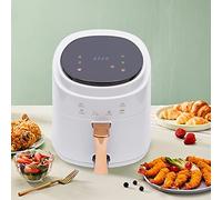 Friggitrice ad aria calda da 8 l, friggitrice con touch screen digitale a LED, mantiene al caldo, modalità temporizzazione preimpostata, olio non incluso, 1400 W, 60 a 200 °C (bianco)