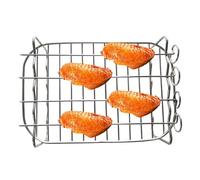 Friggitrice ad aria calda - Griglia a strati in acciaio, griglia con 4 spiedini, compatibile con friggitrici ad aria a doppio cestello per friggitrici a torre doppia, Ninja Food Zone
