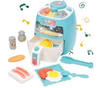 Friggitrice ad aria calda, set friggitrice ad aria per bambini, friggitrice ad aria per finta, accessorio da cucina realistico, set di giocattoli da cucina musicale parlante con cambio di colore