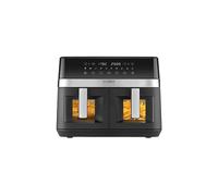 CASO AirFry DuoChef - Friggitrice ad aria air fryer 2in1 senza olio con doppio scomparto da 5,5 L o un grande forno AirFry da 14 L, 10 programmi, SHAKE-Reminder, lavabile in lavastoviglie, 2200W