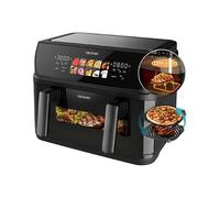 Cecotec Friggitrice ad Aria 10L - Air Fryer, Cecofry&Grill Duoheat 10000. 2800W, Doratura Perfetta e Sapore Griglia su Carni, 4 Resistenze, Parete Divisoria Mobile, Temperatura Duale, 10 Menu
