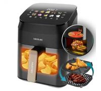 Cecotec Friggitrice ad Aria 10L - Air Fryer Cecofry&Grill Smokin' 11000. 2200W, 3in1 Friggitrice, Grill, Piastra. Affumicatore integrato, 10 Menù, Temp 40-200°C, Doppia temperatura, Cottura uniforme