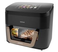 Cecotec Friggitrice ad Aria 11L con triplo Grill e Affumicatore Cecofry&Grill Smokin' 11000 Plus. 2900 W, 200º máx, Grill Superiore e Inferiore, Doratura Perfetta, Gusto Griglia, Parete Divisoria