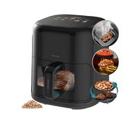 Cecotec Friggitrice ad Aria 4L- Air Fryer Cecofry&Grill Smokin'Prime 4000. 1900W, 3in1: Friggitrice, Grill, Piastra. Parete divisoria, Affumicatore integrato, Temp 40-200°C Cottura uniforme e veloce