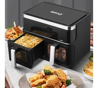 Friggitrice ad Aria con Doppio Cestello XXL 12 L Airfryer Senza Olio Display LED