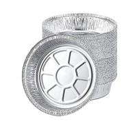 Friggitrice ad aria - Confezione di inserti rotondi in foglio di alluminio, rivestimenti antiaderenti per cestelli per friggitrice ad aria, multiuso per utensili da forno, tostapane a microonde, ideal