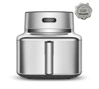 Cosori Iconic Single Friggitrice ad Aria 6,2 Litri, Intelligente in Acciaio Inossidabile, Rivestimento Ceramico Senza PFAS, Garanzia Limitata di 5 Anni, Motore DC, 5 Velocità della Ventola Automatica