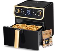 Friggitrice ad aria da 8 litri - 1700W - Touch screen LED - Doppia manopola - programma preriscaldamento unico - AIGOSTAR