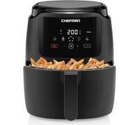 Friggitrice ad aria digitale Chefman 5 litri per famiglie, controllo digitale one touch, patatine, pollo, carne, pesce, parti antiaderenti lavabili in lavastoviglie, spegnimento automatico, nera