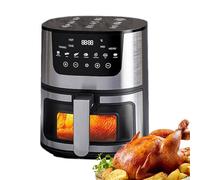 Friggitrice Ad Aria, Friggitrice Ad Aria Visiva In Acciaio Inossidabile Da 7 L, Forno Intelligente Da 2400 W, Temporizzazione E Temperatura Regolabili Per Pasti Veloci E Facili