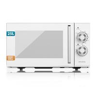 Grunkel Microonde con/senza grill, 25 litri, 900 W + 1000 W Grill 20MG 5-6 Livelli di Potenza, 3 Modalità Combinate, Timer 30 min, Colore Bianco (Con Grill)