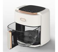 Friggitrice ad Aria Haeger 4,5L con Cestello in Vetro Cristallo e Schermo Digitale - Cucina Sana e Pratica - Nouvo
