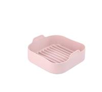 Friggitrice Ad Aria In Silicone, Teglia Quadrata For Friggitrice Ad Aria, Teglia For Pane, Pollo Fritto, Cestino For Pizza, Tappetino Di Ricambio, Padella For Griglia, Accessori(Square Pink)