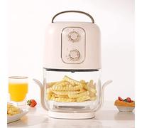Friggitrice ad aria Mini con controllo della temperatura tramite doppia manopola, bassa rumorosità, design staccabile, impugnatura isolata, base antiscivolo - Perfetta per patatine fritte, p