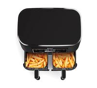 Ninja Foodi Dual Zone Friggitrice ad Aria Digitale, 2 Cestelli Antiaderenti, 7.6L, 4 in 1, Senza Olio per Massima Croccantezza, Cottura Arrosto e Riscaldamento, Lavabile in Lavastoviglie, Nero AF200EU