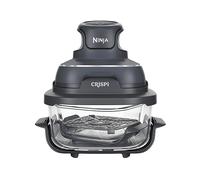 Ninja CRISPi Friggitrice ad Aria Portatile, 3.8L, 4 in 1: Frittura, Cottura Arrosto, Mantiene Cibo Caldo e Croccante, Compatta, 2 Contenitori Vetro Rimovibili, 1700W, Grigio FN101EUGY
