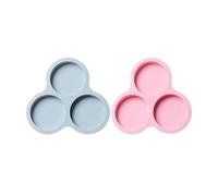 Friggitrice Ad Aria Pan Uova 2 PCS Silicone Riutilizzabile Stampo Padella con 3 Cavità