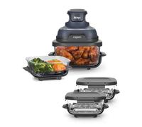 Friggitrice ad aria portatile 4 in 1 in vetro Ninja CRISPi Blu - Kit Meal Prep Essenziale FN101EUGYB