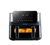 PRIXTON Friggitrice ad aria senza olio Cook Organics Pro da 8 litri a doppio scomparto, con finestra, illuminazione e controllo touch