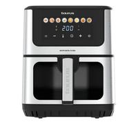 Taurus - Friggitrice ad Aria Air Fry Digital 7S View | 1600W | 6,5L | 8 Programmi | Touch Screen | Cottura Uniforme | Avviso Acustico | Senza BPA e PFOA | Manico Freddo | Ricettario Online
