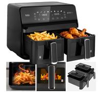 Friggitrice ad aria XXL 8L 2700W a due camere Teesa AIR FRYER DUAL POT