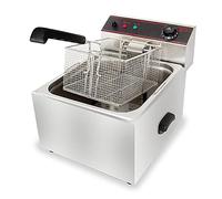 Friggitrice commerciale 11L Fat, 3000W con controllo della temperatura, cestello in acciaio inox, coperchio rimovibile, serbatoio dell'olio antiaderente, piedini antiscivolo, facile da pulir