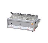 Friggitrice commerciale 18L / 26L Desktop Grande Gas Propano, Acciaio Inox Leggero GPL Grande Capacità Pollo E Patatine Fritte Gas All'aperto, Doppio Con Cestello E Coperchio (8L + 1