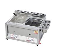 Friggitrice commerciale 18L / 26L Desktop Grande Gas Propano, Acciaio Inox Leggero GPL Grande Capacità Pollo E Patatine Fritte Gas All'aperto, Doppio Con Cestello E Coperchio (A8L +