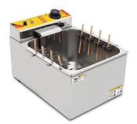 Friggitrice commerciale 1900W 12L Griglia automatica per hot dog e salsicce, temperatura regolabile, attrezzatura per friggere da 8 pezzi, friggitrice elettrica per corn dog di grande capaci