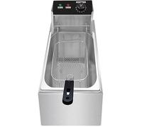 Friggitrice commerciale a serbatoio singolo elettrica per la casa, piano di lavoro 4L/4.22Qt con cestello per ciambelle con patatine fritte, addensare in acciaio inossidabile con limitatore