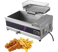 Friggitrice commerciale Controsoffitto elettrico a doppio serbatoio in acciaio inossidabile per patatine fritte e facile pulizia, soluzione di cottura elettrica totale