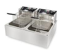 Friggitrice commerciale Elettrico 12L Grasso Regolabile Controllo Della Temperatura In Acciaio Inox Cestello Rimovibile Chip Per Ristorante, Fast Food Restaurant 2500W