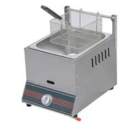 Friggitrice Commerciale, Friggitrice a Gas da Banco in Acciaio Inox, Friggitrice da 8 Litri con Temperatura Regolabile e Cestello, per Patatine Fritte, Ciambelle e Pesce, Facile da Pulire