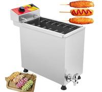 Friggitrice commerciale Hot dog al formaggio coreano - Elettrica con 12 ganci per corn dog - Attrezzature per la ristorazione per food truck ed eventi
