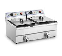 Friggitrice Doppia Acciaio Inox Gastronomia Professional 2X6Kw 400V 2X16 Litri
