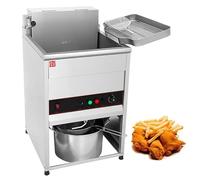 Friggitrice Elettrica Con Controllo Della Temperatura, Include Cestello, Coperchio, Serbatoio Dell'Olio E Vaschetta Di Ritorno, Ideale Per Cucinare Patatine Fritte, Ciambelle E Pollo Fritto, 40 L