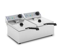 Royal Catering Friggitrice 2 vasche da 10 litri - ECO RCEF-10DY-ECO