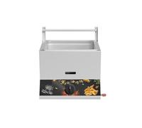 Friggitrice elettrica for tacchino professionale con friggitrice da banco in acciaio inossidabile addensato a cestello grande for ristoranti e snack bar Riscaldamento Rapido(A)