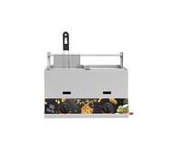 Friggitrice elettrica for tacchino professionale con friggitrice da banco in acciaio inossidabile addensato a cestello grande for ristoranti e snack bar Sicurezza Facile Da Pulire(L)