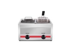 Friggitrice elettrica for tacchino professionale con friggitrice da banco in acciaio inossidabile addensato a cestello grande for ristoranti e snack bar Riscaldamento Rapido(Q)