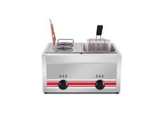 Friggitrice elettrica for tacchino professionale con friggitrice da banco in acciaio inossidabile addensato a cestello grande for ristoranti e snack bar Riscaldamento Rapido(R)