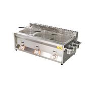 Friggitrice elettrica for tacchino professionale con friggitrice da banco in acciaio inossidabile addensato a cestello grande for ristoranti e snack bar Riscaldamento Rapido(F)