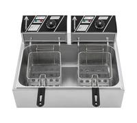 Friggitrice Elettrica Professionale In Acciaio Inossidabile Da 12 Litri Con 3 Cestelli Coperchio Macchina For Friggere Da Banco Con Controllo Temperatura Patatine Fritte