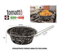 Friggitrice ferro smaltato con cestello in acciaio inox