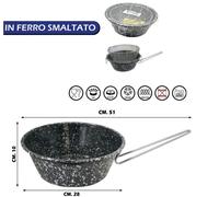 Friggitrice ferro smaltato con cestello in acciaio inox