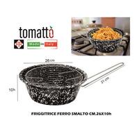 Friggitrice ferro smaltato con cestello in acciaio inox